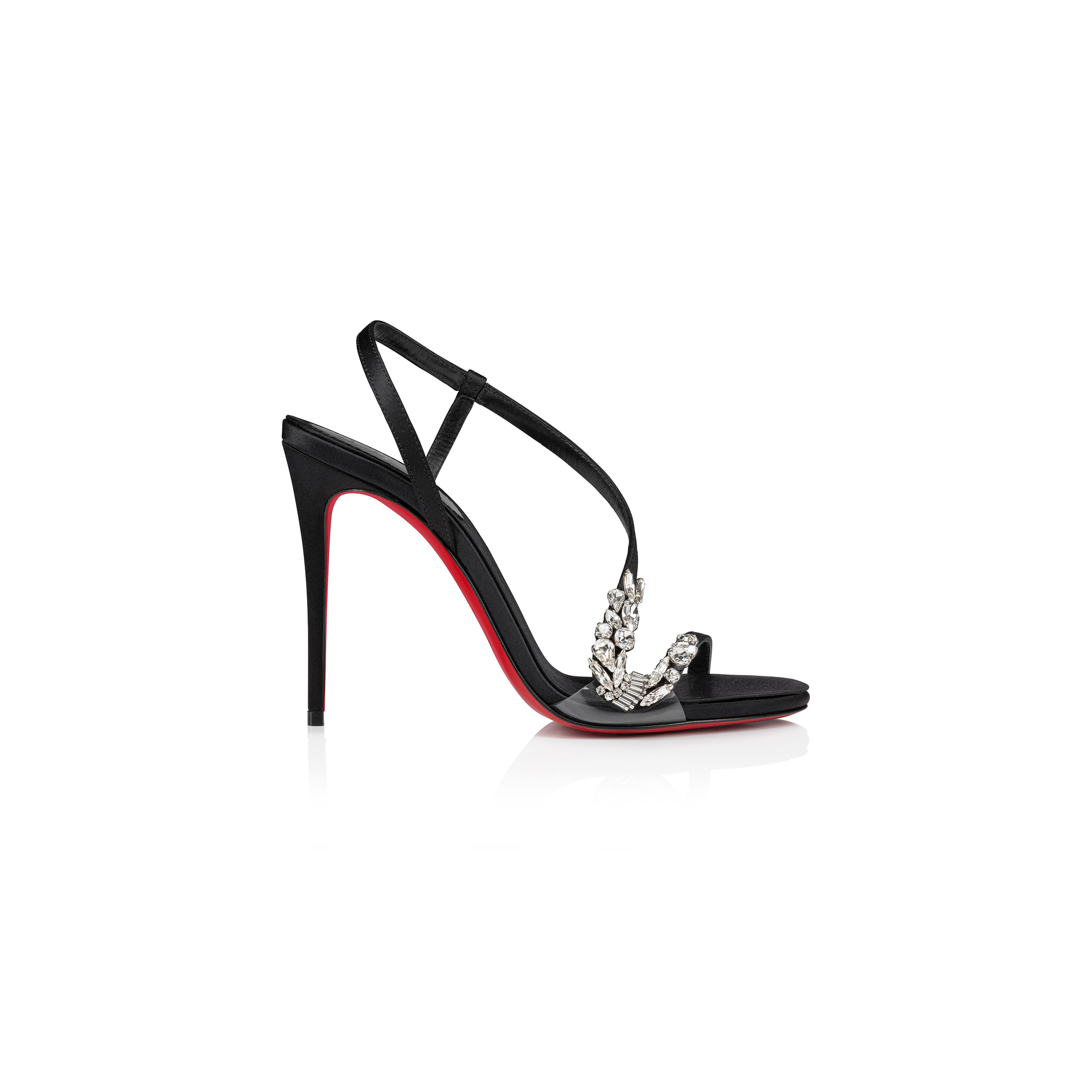 Ch**an louboutin rosalie red carpet 100 mm pumps-crepe satin-black-women 1250538b439